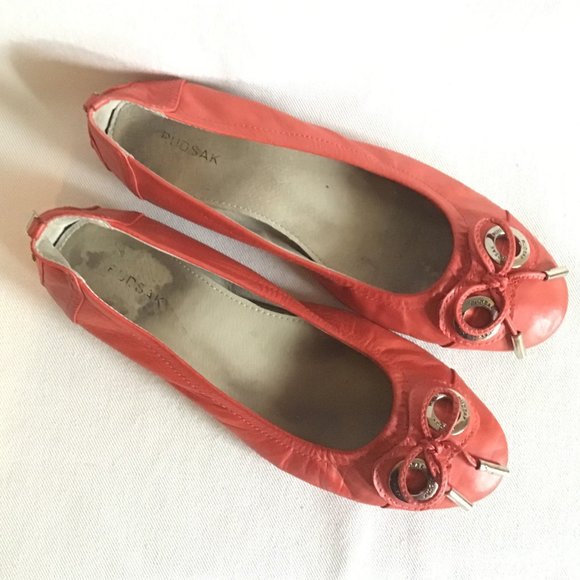 Dark Salmon  Leather Rudsak Flats / Loafers - Picture 4 of 6